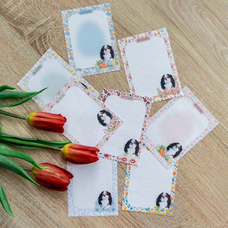 Wiosenne i Wielkanocne Notesy z pyszczkiem Twojego psa